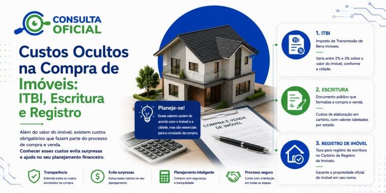 Custos Ocultos na Compra de Imóveis: ITBI, Escritura e Registro