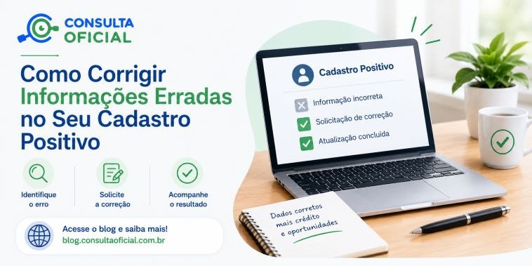 Como Corrigir Informações Erradas no Seu Cadastro Positivo