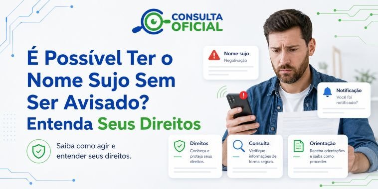 É Possível Ter o Nome Sujo Sem Ser Avisado? Entenda Seus Direitos