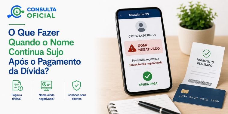 O Que Fazer Quando o Nome Continua Sujo Após o Pagamento da Dívida?