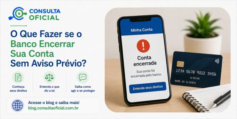 O Que Fazer se o Banco Encerrar Sua Conta Sem Aviso Prévio