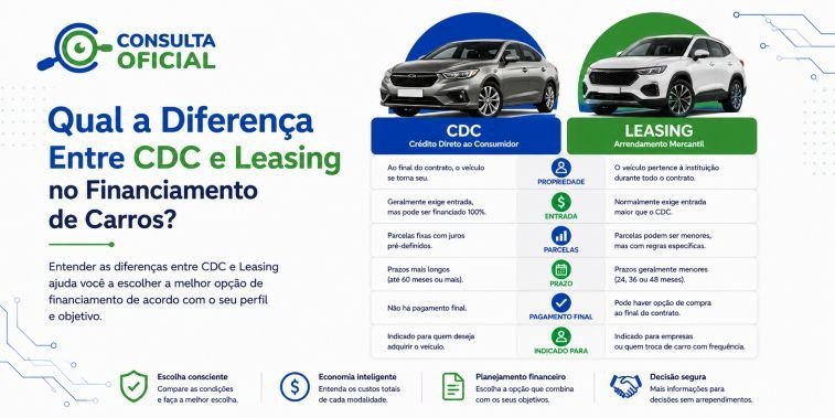 Qual a Diferença Entre CDC e Leasing no Financiamento de Carros?