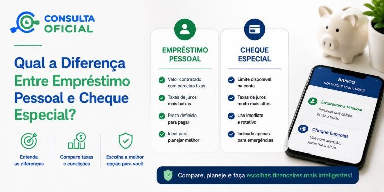 Qual a Diferença Entre Empréstimo Pessoal e Cheque Especial?