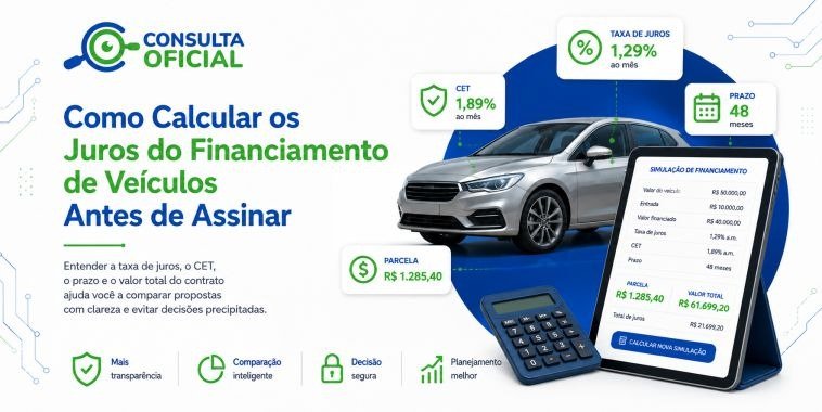 Como Calcular os Juros do Financiamento de Veículos Antes de Assinar